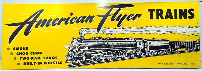 American Flyer Postwar S Gauge original poster advertising American Flyer Trains