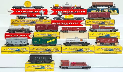 American Flyer Postwar S Gauge Sixteen (16) Assorted Freight Cars