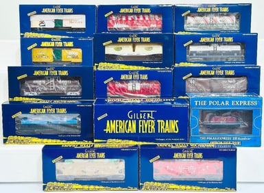 American Flyer Lionel Modern S Gauge Fifteen (15) Assorted Christmas Cars Boxed