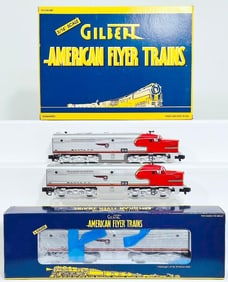 American Flyer Lionel Modern S Gauge 51 - 52 Alco A-B-A Santa Fe Diesel Locomotive Set