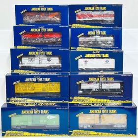American Flyer Lionel Modern S Gauge Ten (10) Assorted Convention Freight Cars Boxed