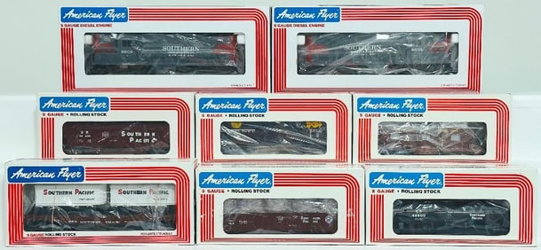 American Flyer Lionel Modern S Gauge Southern Pacific GP - 9 Powered Diesel Engine and Southern Paci