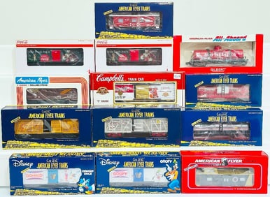 American Flyer Lionel Modern S Gauge Thirteen (13) Assorted Freight Cars Boxed