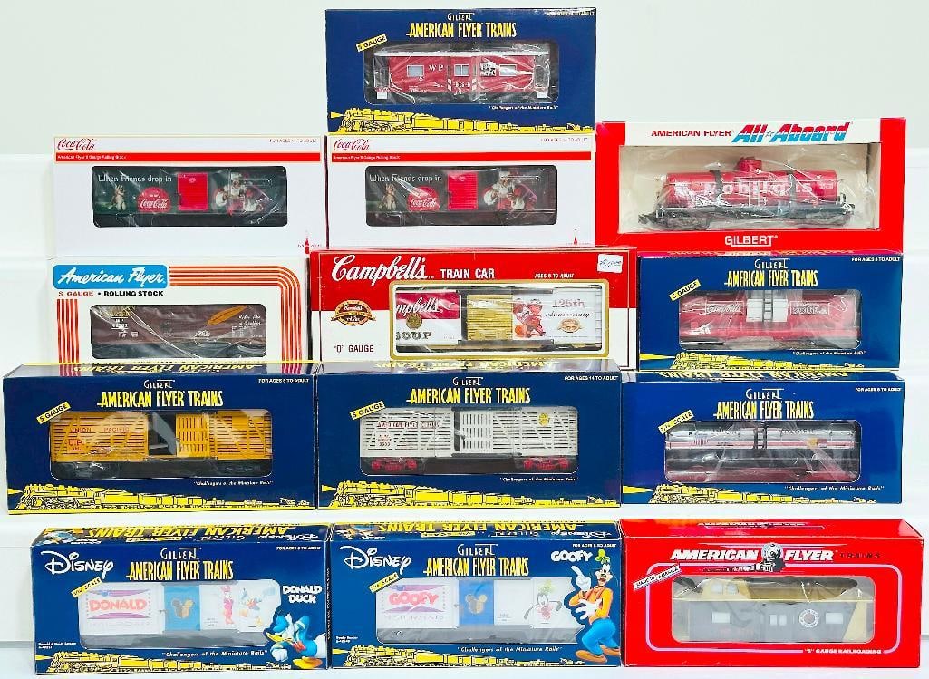 American Flyer Lionel Modern S Gauge Thirteen (13) Assorted Freight Cars Boxed (1 of 5)