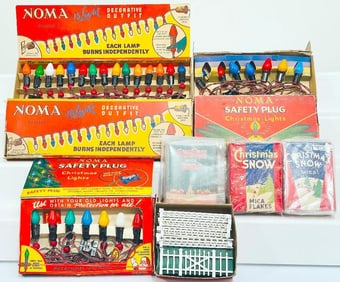 Noma Postwar Fifteen Light Decorative Outfit Christmas Tree Lights Boxed