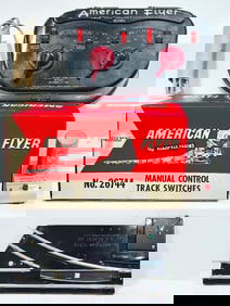 American Flyer Postwar S Gauge 22090 375 Watt Transformer/26744 Manual Control Track Switcher