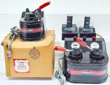 American Flyer Postwar S Gauge 30B Transformer and Steam Whistle Generator and Whistle Control X2