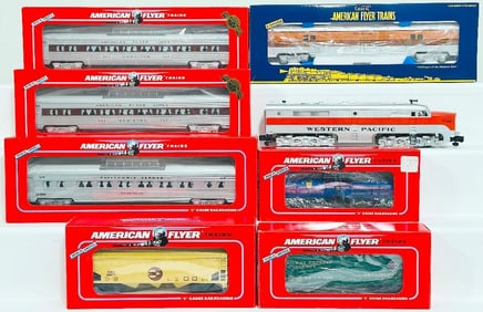 American Flyer Lionel Modern S Gauge D&RGW Streamliner Baggage Car Boxed-Three (3) Assorted Baggage