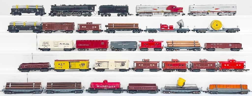 American Flyer Postwar S Gauge Twenty-six (26) Assorted Freight Cars/Santa Fe A-B Alco Units (1 of 11)