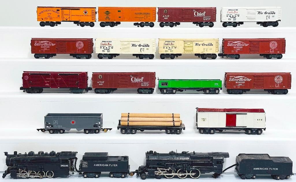 American Flyer Postwar S Gauge Fifteen (15) Assorted Freight Cars/342 AC Nickel Plate Road Switcher (1 of 6)