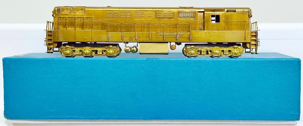 Red Ball Brass HO Scale Fairbanks - Morse Trainmaster Model H - 24 - 66 Boxed: Red Ball Brass HO Scale Fairbanks - Morse Trainmaster Model H - 24 - 66 Boxed, in C7 or better and with its original box. The item operate and there are foam issues.