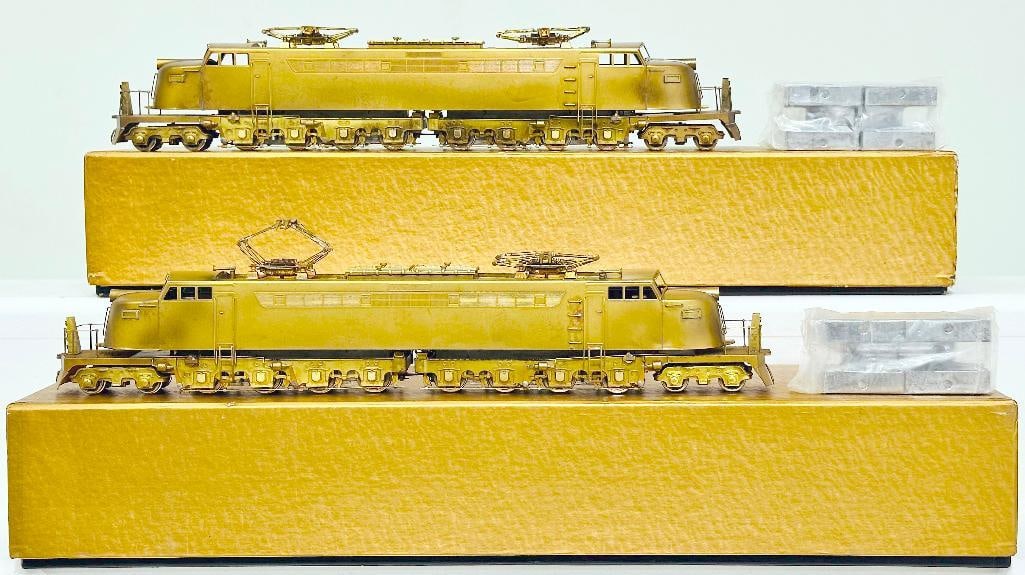 Northwest ShortLine Brass HO Scale Little Joe Boxed X2: Northwest ShortLine Brass HO Scale Little Joe Boxed X2, each in C7 plus or better and each with its original box. Each of the items operates rough.
