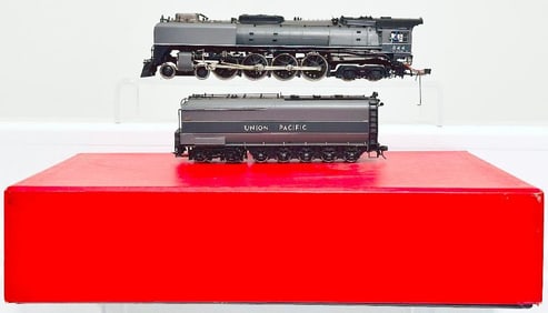 Key Imports Brass HO Scale UP 4 - 8 - 4 Northern Locomotive and Tender Boxed