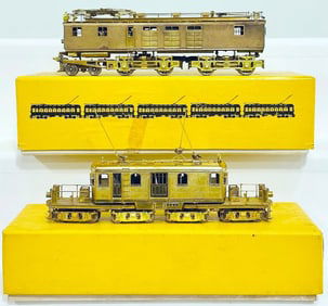E. Suydam Brass HO Scale Milwaukee Road?s Box Cab Electric Locomotive-Cab Unit Boxed and Locomotive