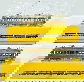 E. Suydam Brass HO Scale Pacific Electric Ten 1032 Class Wood Interurban Coach 55 feet Boxed X2