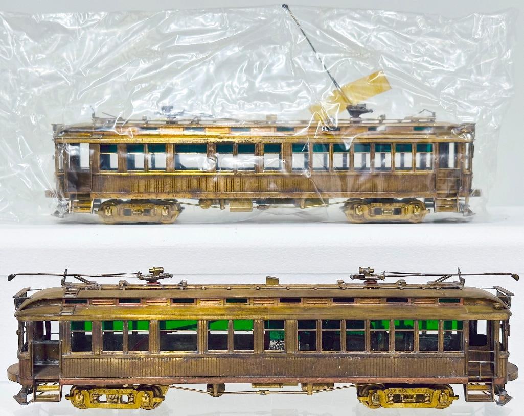 E. Suydam Brass HO Scale Pacific Electric Ten 1032 Class Wood Interurban Coach 55 feet Boxed X2 - 3