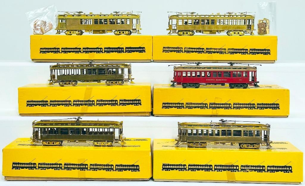 E. Suydam Brass HO Scale Wood Interurban Combine/Wood Interurban Coach Boxed X5 (1 of 8)