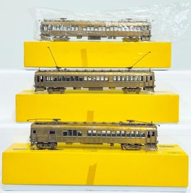 E. Suydam Brass HO Scale Interurban [Blimp] Coach Boxed X3