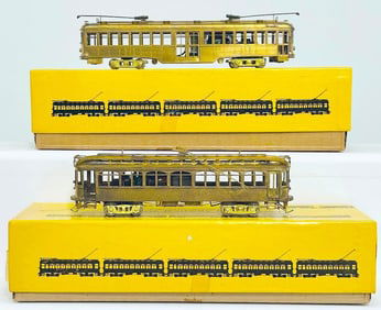 E. Suydam Brass HO Scale Hollywood Car Boxed and Mount Lowe Car Boxed