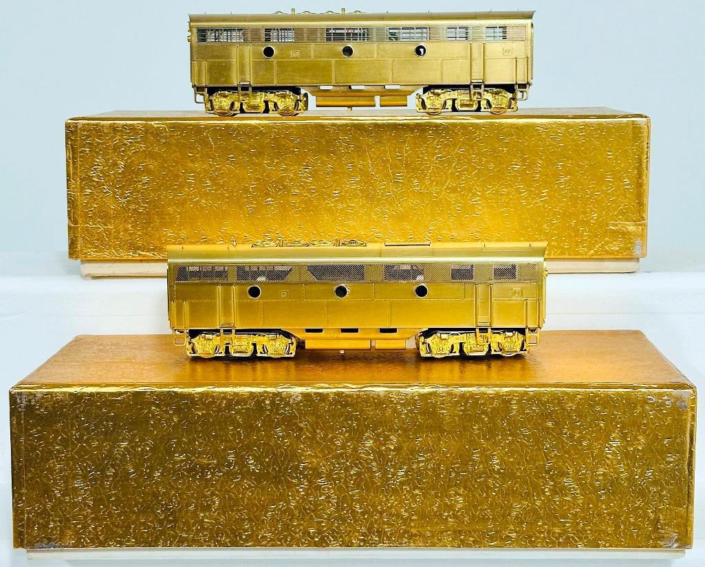 Oriental Limited Brass HO Scale EMD F7 B 1500 Series HP Phase I Boxed and EMD F3 B 1500 HP Phase II: Oriental Limited Brass HO Scale EMD F7 B 1500 Series HP Phase I Boxed and EMD F3 B 1500 HP Phase II/III Boxed, each in C7 or better and each with its original box. Each of these items does not