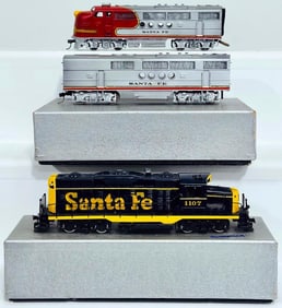 Tenshodo Brass HO Scale GP-20 Santa Fe Switcher Boxed/EMD F-9 Diesel Locomotive Santa Fe A-B Unit