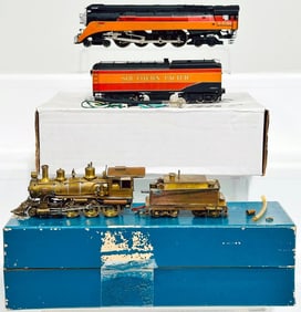 United Models V&T 4-6-0 No. 26 Locomotive and Tender Boxed/Unknown Manufacturer Brass HO Scale Loco