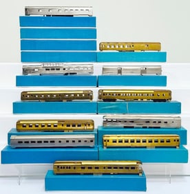 Lambert Associates Brass HO Scale Fourteen (14) Assorted Passenger Cars Boxed