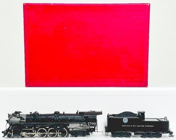 Key Imports Samhongsa Brass HO Scale Denver & Rio Grande M- 64 Classic Class 4 - 8 - 4 Northern Loco