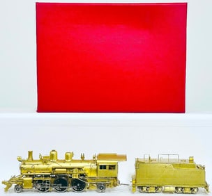 Key Imports Samhongsa Brass HO Scale 1050 Class 2 - 6 - 2 Prairie Locomotive and Tender Boxed