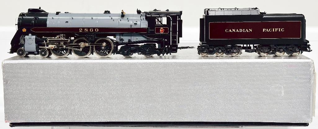 Tenshodo Crown Brass HO Scale Canadian Pacific 4 - 6 - 4 Royal Hudson Locomotive and Tender Boxed (1 of 7)