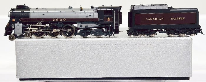 Tenshodo Crown Brass HO Scale Canadian Pacific 4 - 6 - 4 Royal Hudson Locomotive and Tender Boxed