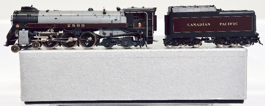 Tenshodo Crown Brass HO Scale Canadian Pacific 4 - 6 - 4 Royal Hudson Locomotive and Tender Boxed (1 of 7)