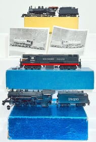 Balboa Models Brass HO Scale Santa Fe 2 - 6 - 2 Class 1812 Locomotive and Tender/Gem Models Brass HO