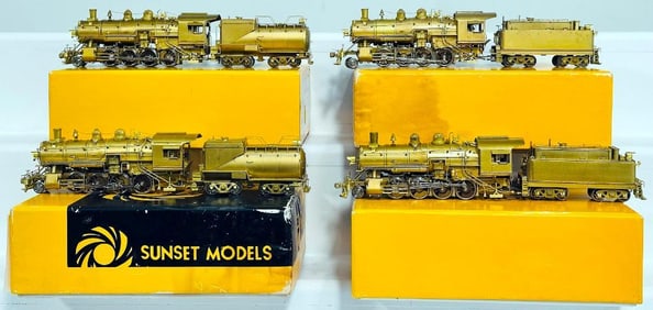 Sunset Models Brass HO Scale Southern Pacific C - 19 2 - 8 - 0 Boxed X4