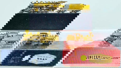 United Models Brass HO Scale Heisler Geared Loco Boxed/Katsumi Brass HO Scale Class A 20 Ton Shay