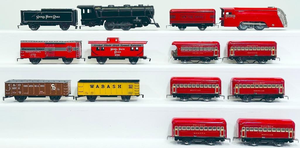 Marx Postwar O Gauge 994 Sheet Metal Black Locomotive and Nickel Plate Tender and 4 Assorted Cars (1 of 10)
