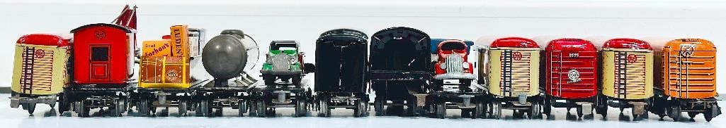 Marx Postwar O Gauge Twenty-four (24) Assorted 6 inch Freight Cars and Twelve Assorted Freight Cars - 12