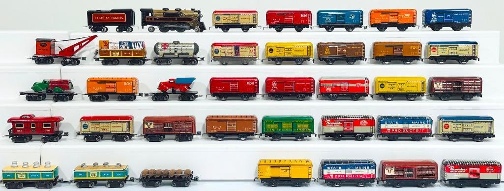 Marx Postwar O Gauge Twenty-four (24) Assorted 6 inch Freight Cars and Twelve Assorted Freight Cars (1 of 13)