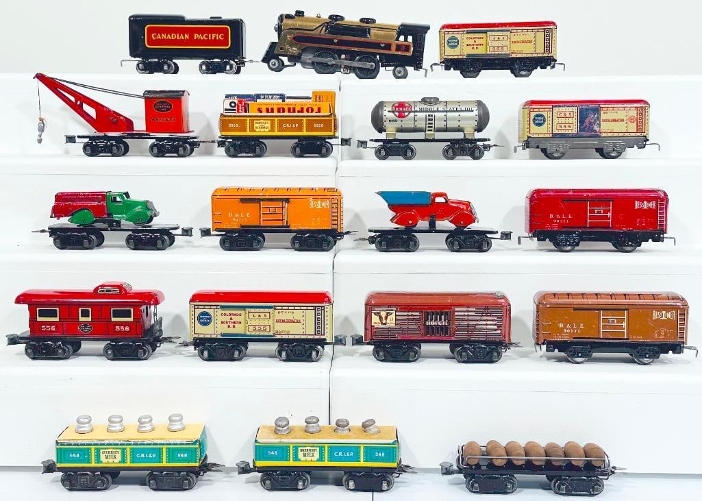 Marx Postwar O Gauge Twenty-four (24) Assorted 6 inch Freight Cars and Twelve Assorted Freight Cars - 3