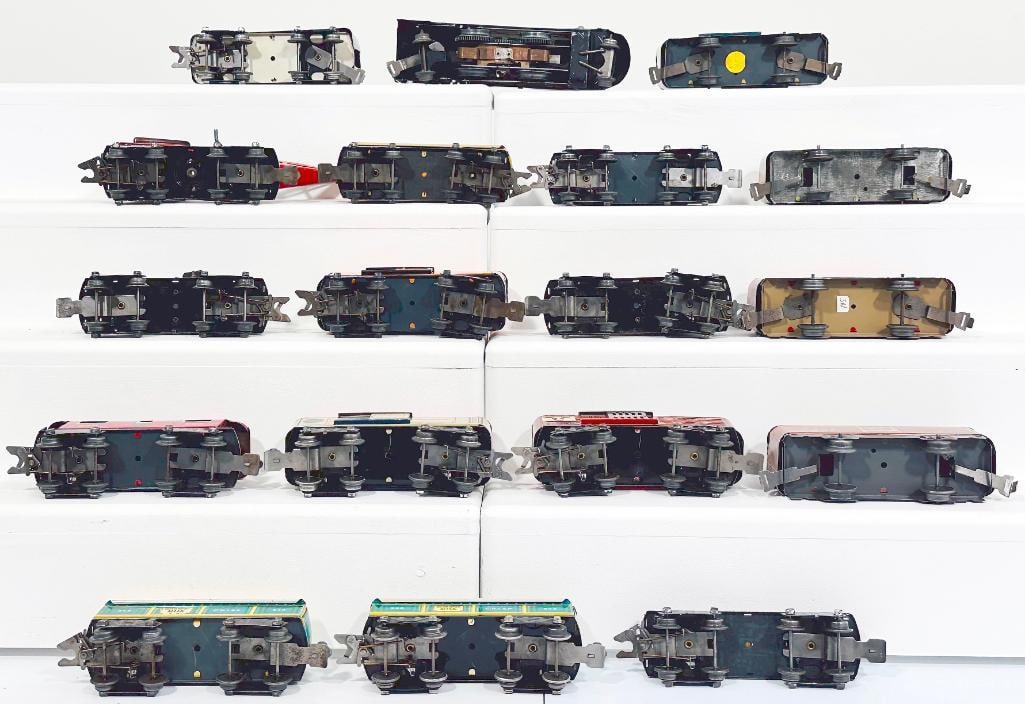 Marx Postwar O Gauge Twenty-four (24) Assorted 6 inch Freight Cars and Twelve Assorted Freight Cars - 6