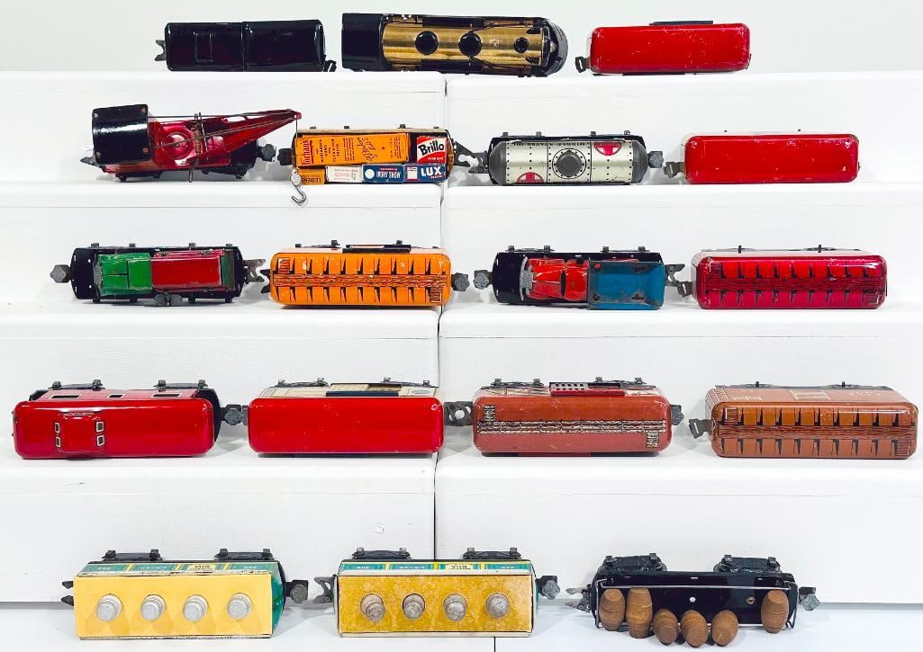 Marx Postwar O Gauge Twenty-four (24) Assorted 6 inch Freight Cars and Twelve Assorted Freight Cars - 7