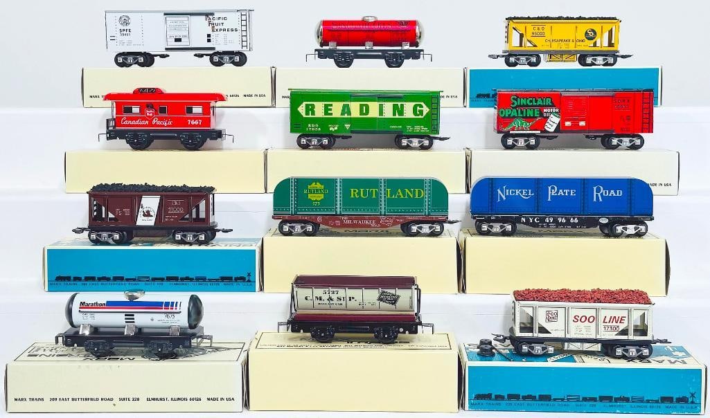 New Marx Modern O Gauge Twelve (12) Assorted Freight Cars Boxed (1 of 8)