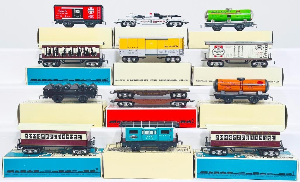 New Marx Modern O Gauge Twelve (12) Assorted Freight Cars Boxed (1 of 8)