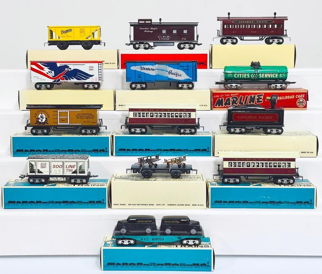 New Marx Modern O Gauge Twelve (12) Assorted Freight Cars and Marx Postwar O Gauge Tank Car Boxed (1 of 8)