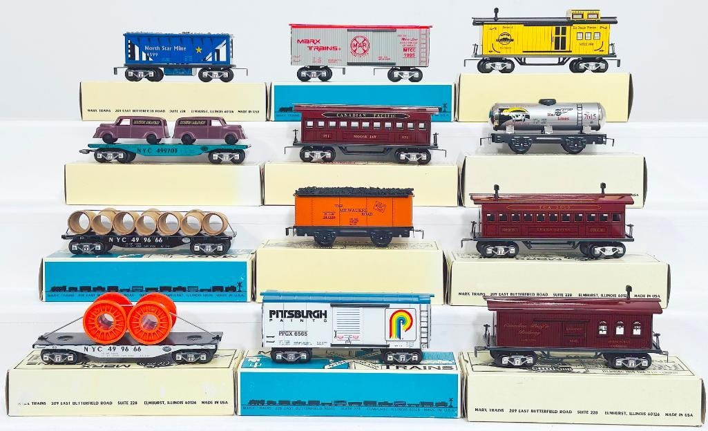 New Marx Modern O Gauge Twelve (12) Assorted Freight Cars Boxed (1 of 8)
