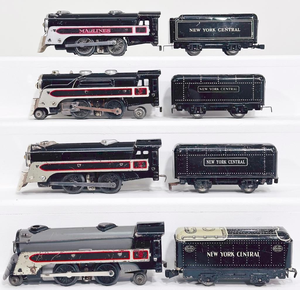 Marx Prewar O Gauge Marlines Locomotive and Tender/Canadian Pacific Locomotive and Tender X3 (1 of 6)