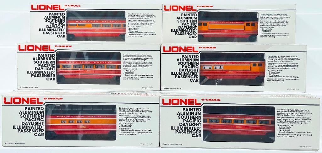 Lionel Modern O Gauge Six (6) Assorted Southern Pacific Passenger Cars Boxed (1 of 5)