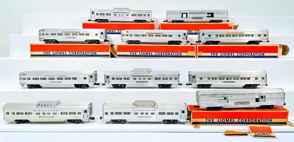 Lionel Postwar O Gauge Eleven (11) Assorted Aluminum Passenger Cars (1 of 8)