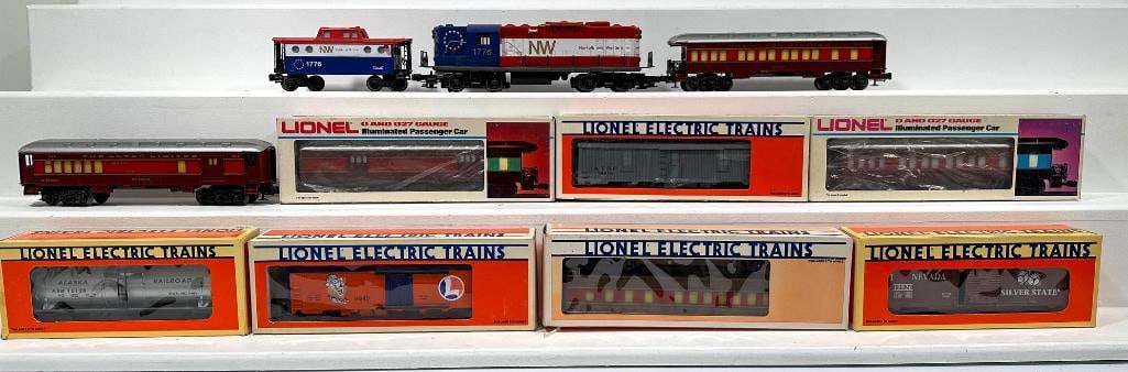Lionel Modern O Gauge 1776 Norfolk and Western Switcher and Ten (10) Assorted Freight Cars and Pass (1 of 4)