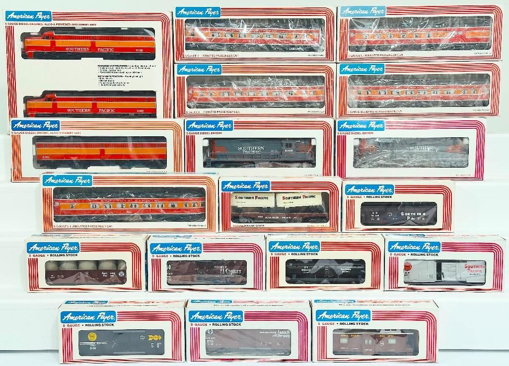 American Flyer Lionel Modern S Gauge Southern Pacific Daylight Diesel Units/ Assorted Passenger Cars (1 of 8)